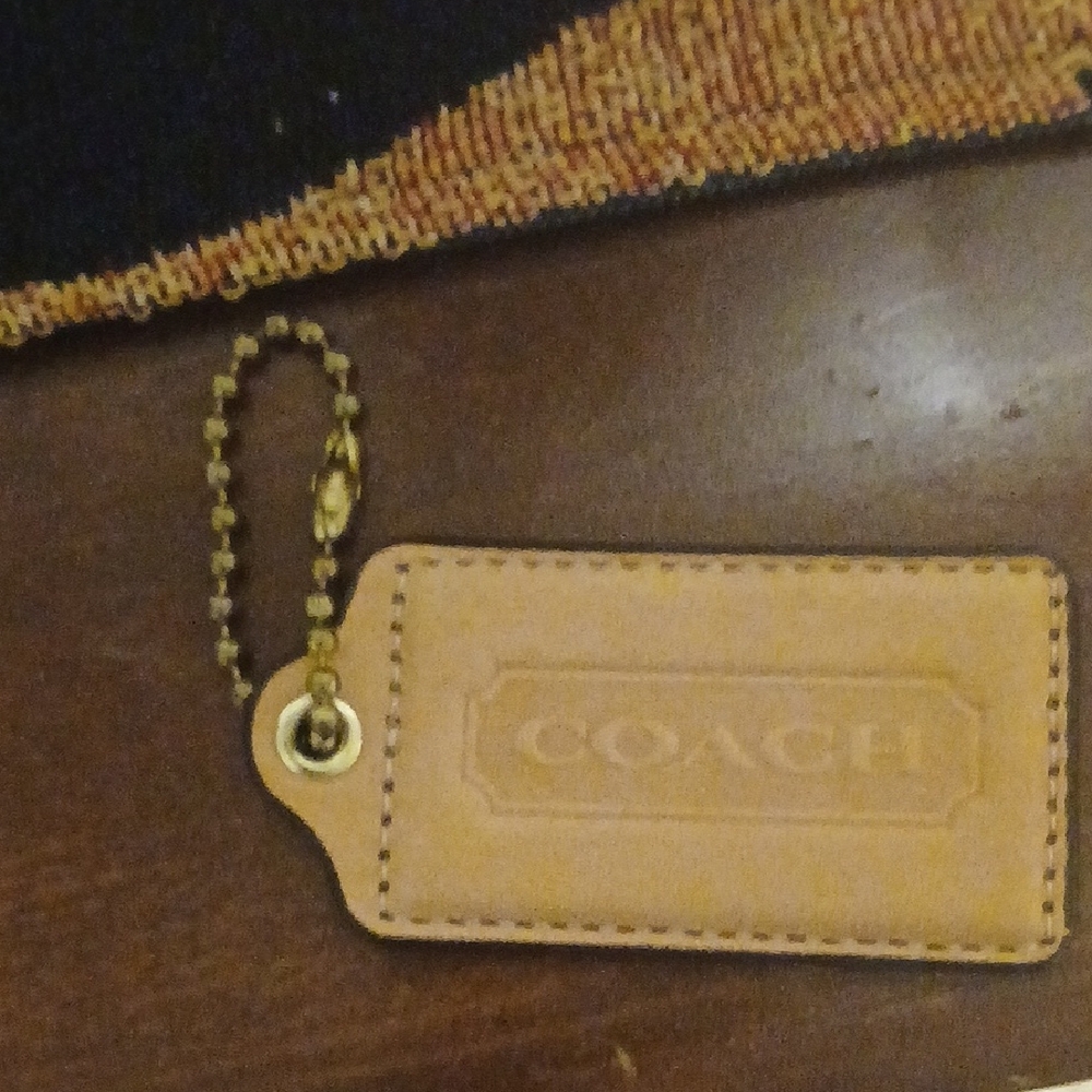 Large 3" Tan Coach Hangtag. EUC